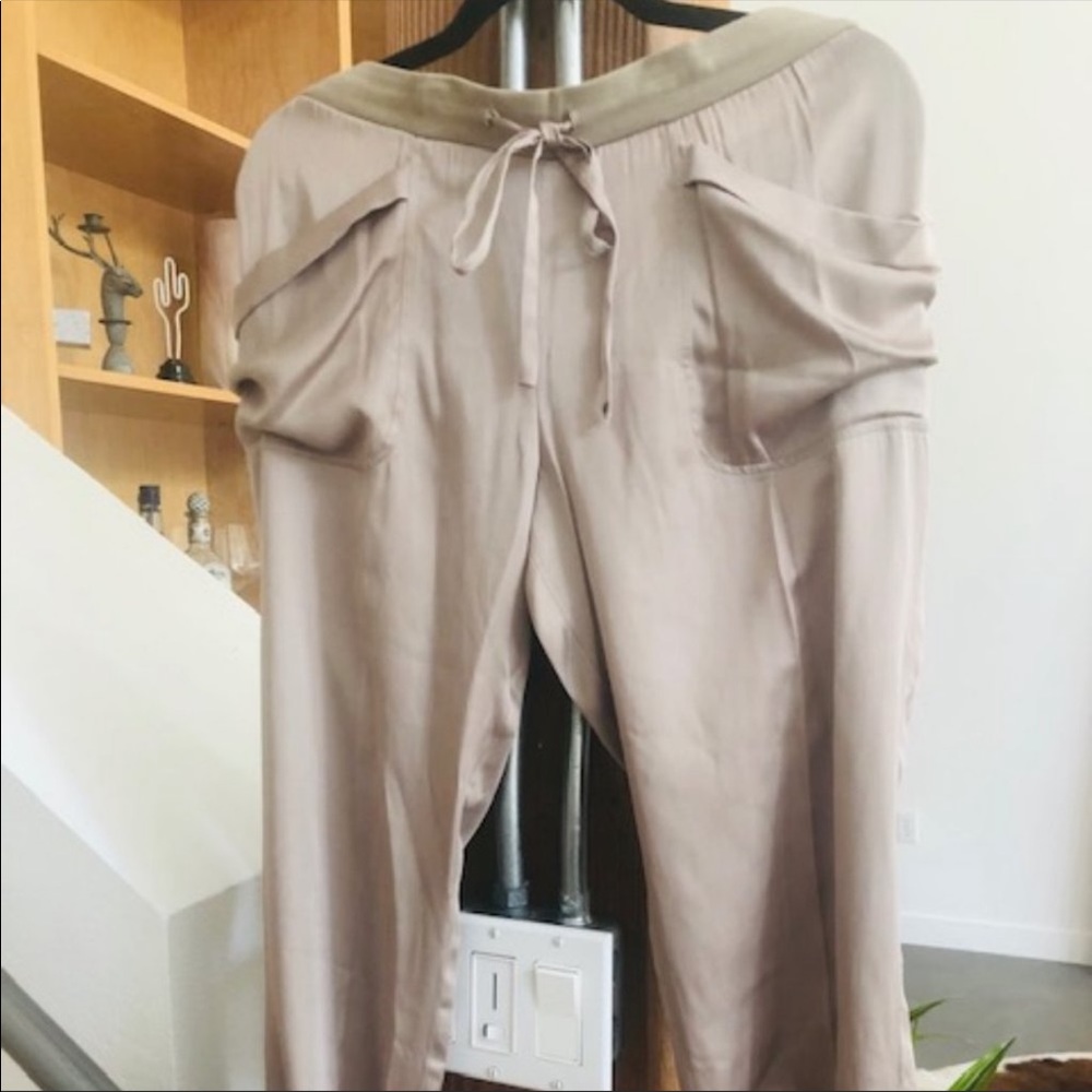 BCBG women's dress pants with leg ties